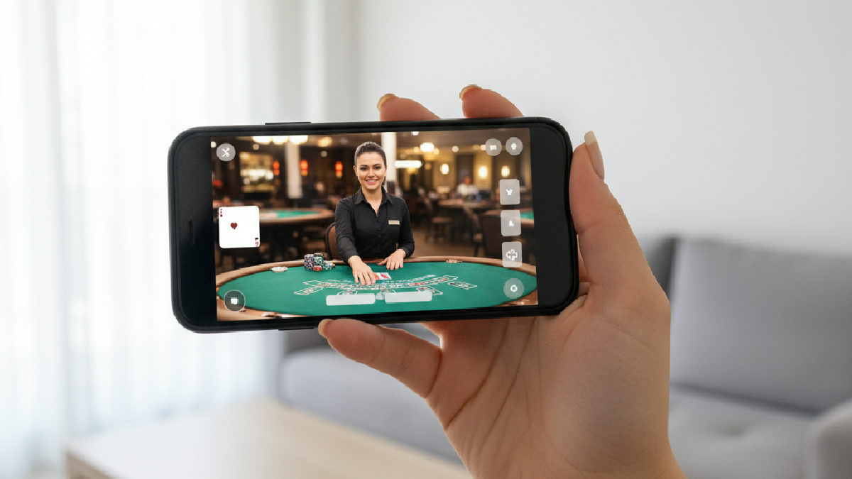 Rexbet mobil uygulamasından canlı blackjack masasına sorunsuz giriş.